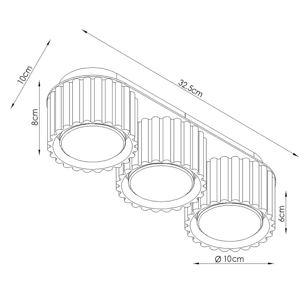 Plafon AURA 3 ultramaryna Gx53