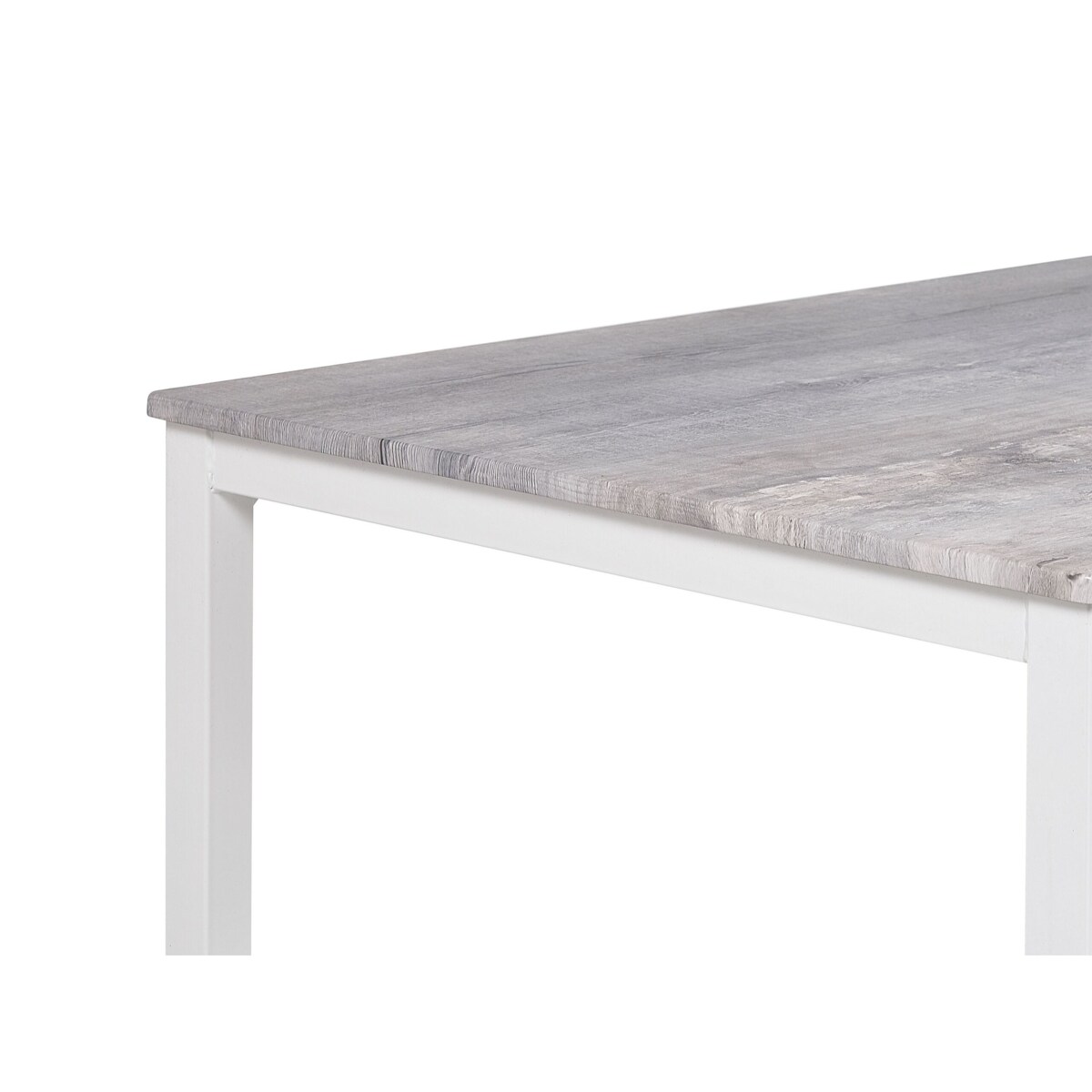 Zestaw do jadalni stół i 4 krzesła szary z białym BISMARCK