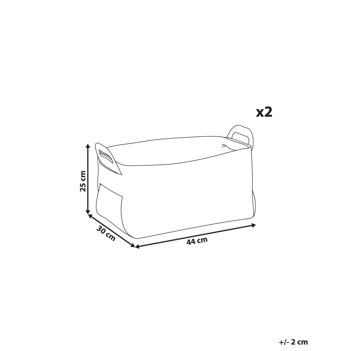 Zestaw 2 koszy NUZI Ekoskóra Pastelowy róż