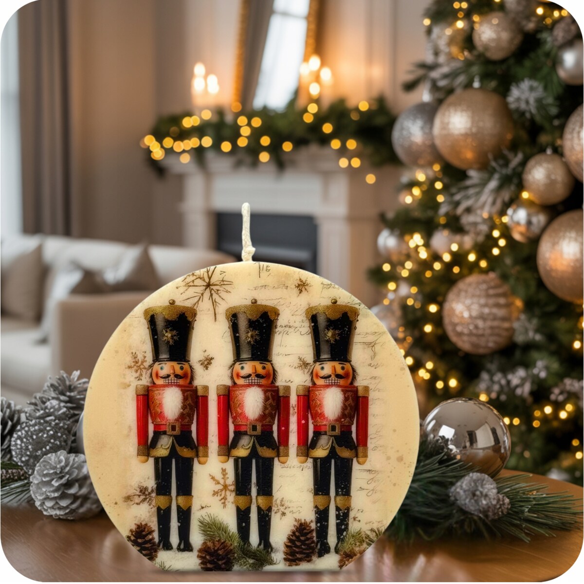 Dziadek do Orzechów Prezent na Święta Świeca Boże Narodzenie Handmade EKO