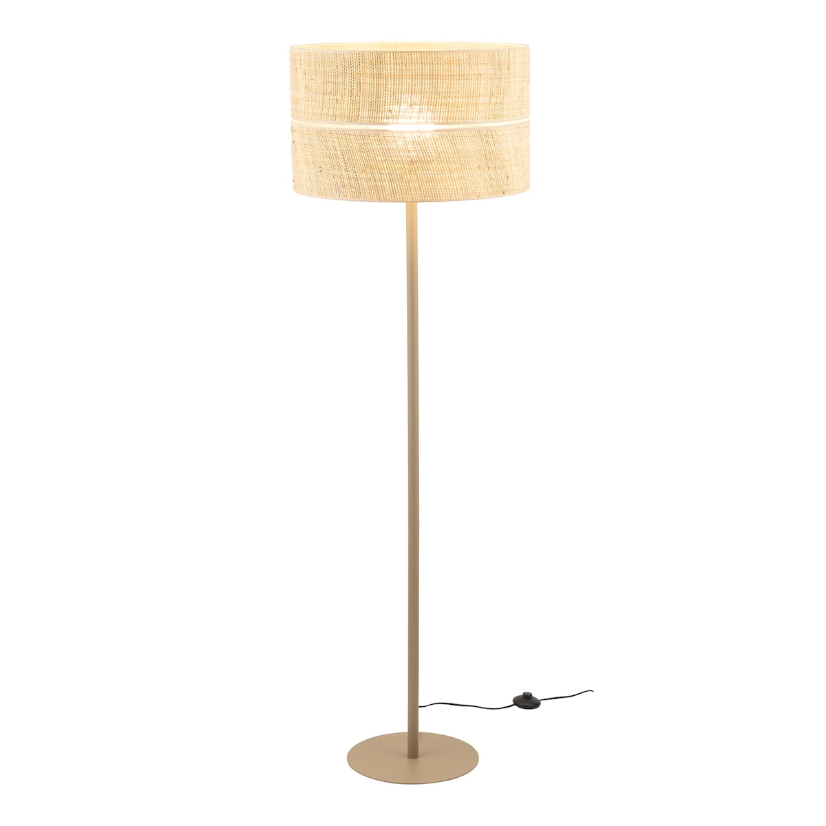 Lampa podłogowa TK Lighting CALMA 16181 boho, beżowy klosz z rafii, E27, 159 cm do salonu i sypialni