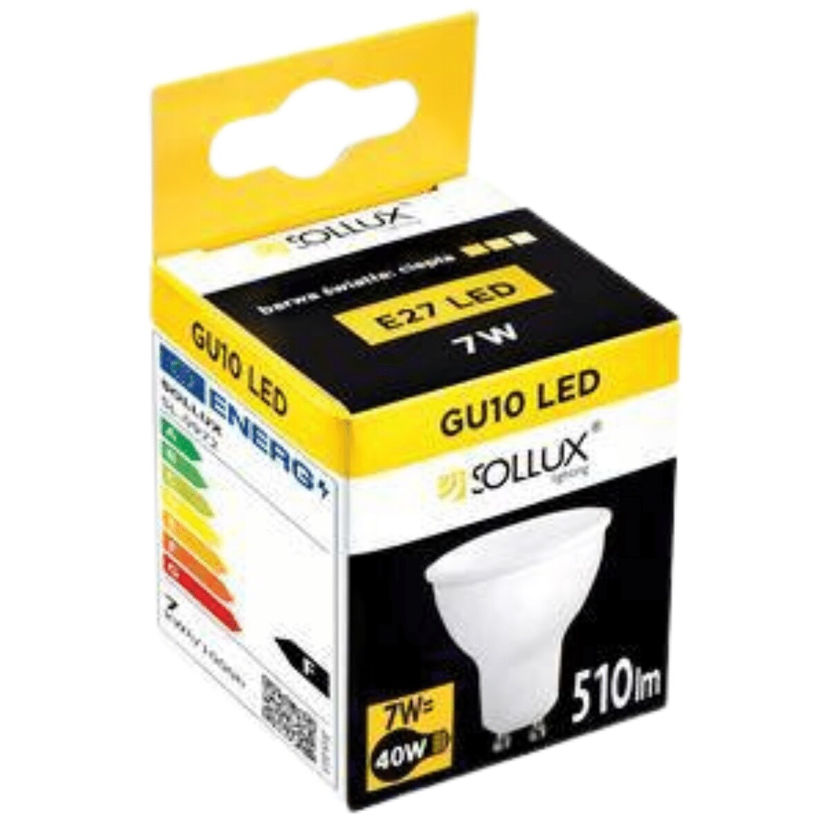 Żarówka LED GU-10 SL.0972 3000K biała ciepła MR50 7W 510lm, Sollux