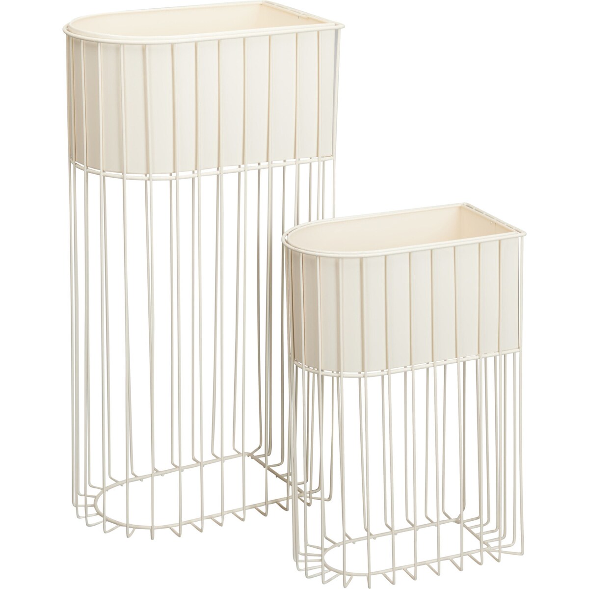 Zestaw 2 metalowych kwietników stojących SOFT FORM