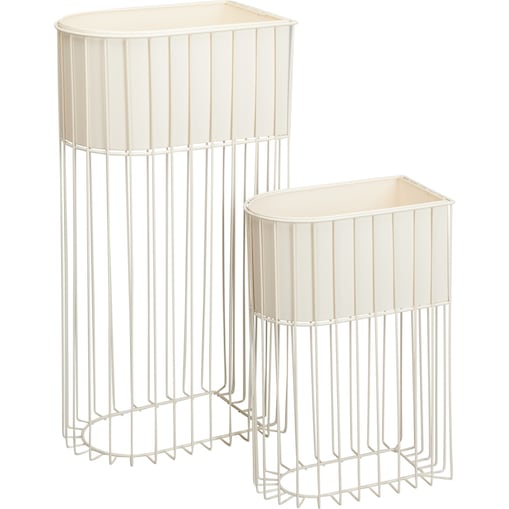 Zestaw 2 metalowych kwietników stojących SOFT FORM