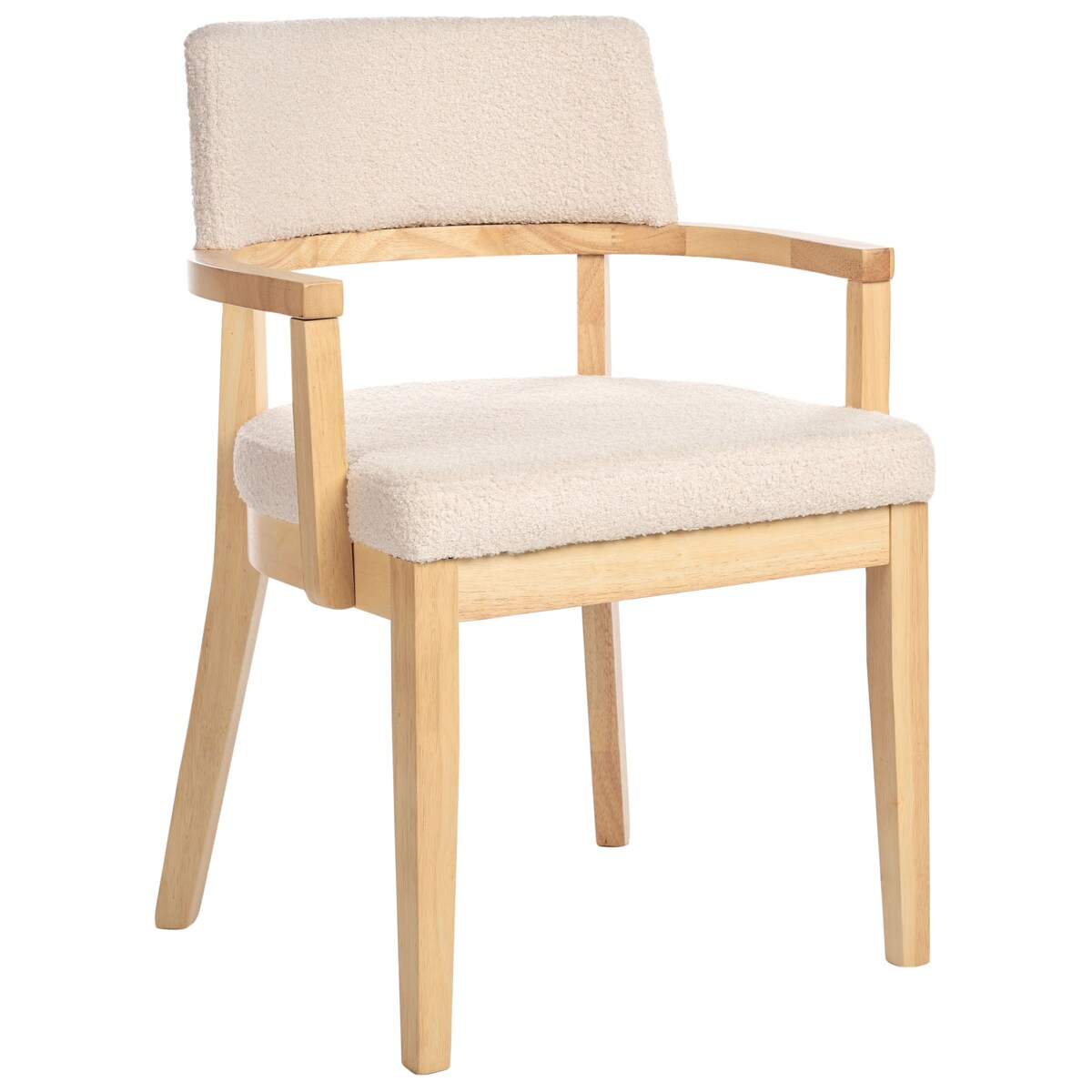 Zestaw 2 krzeseł do jadalni DALBO Boucle Jasne drewno