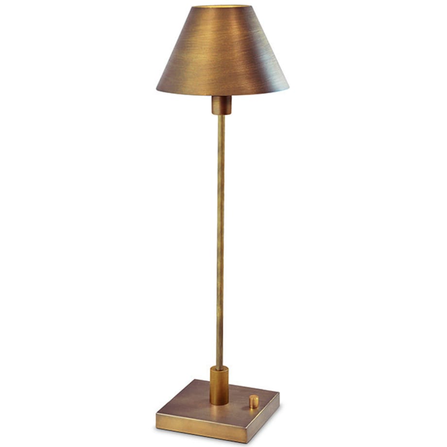 Stołowa LAMPA stojąca GRENA nocna LAMPKA metalowa retro mosiądz