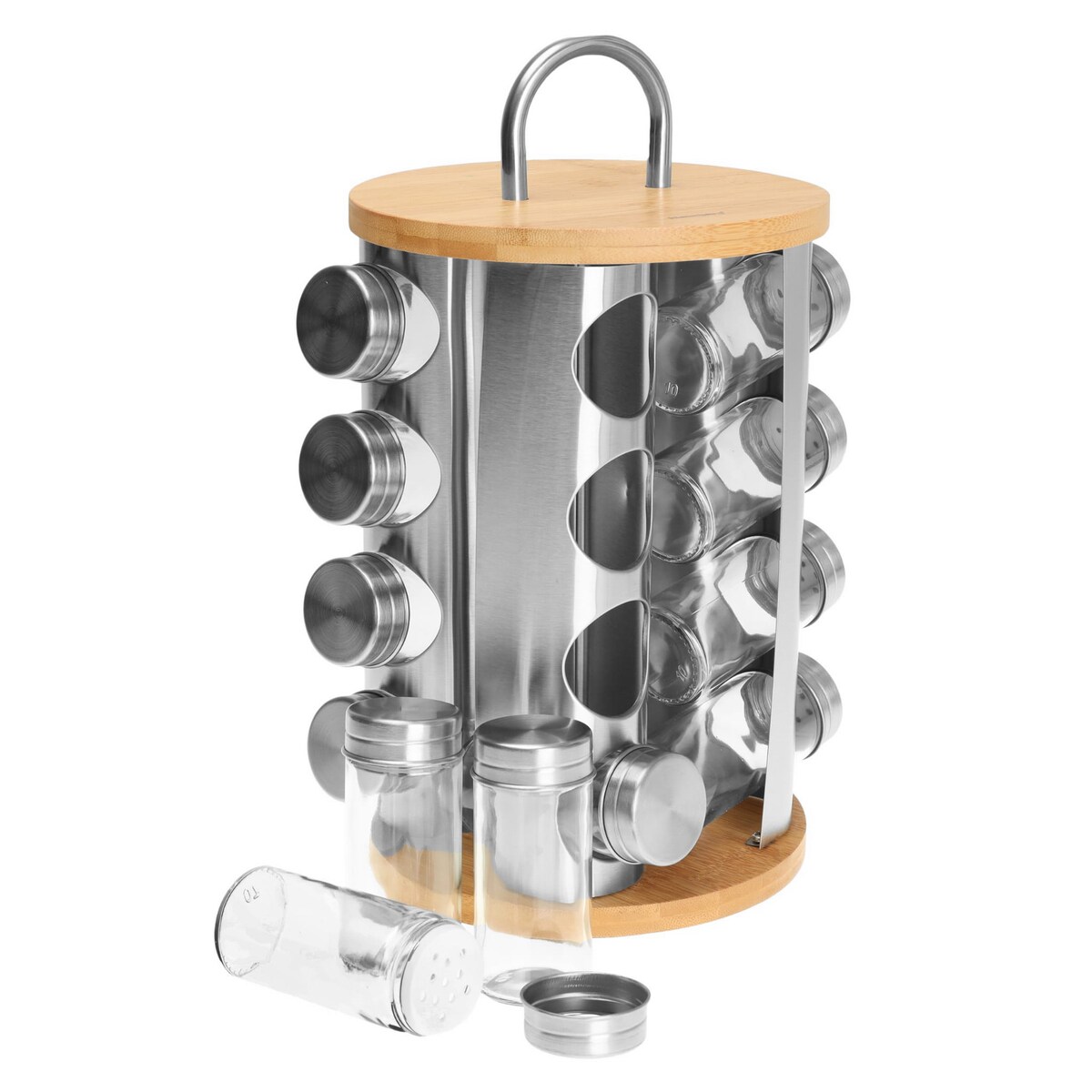 Zestaw pojemników na przyprawy 17 elementów przyprawnik KLAUSBERG