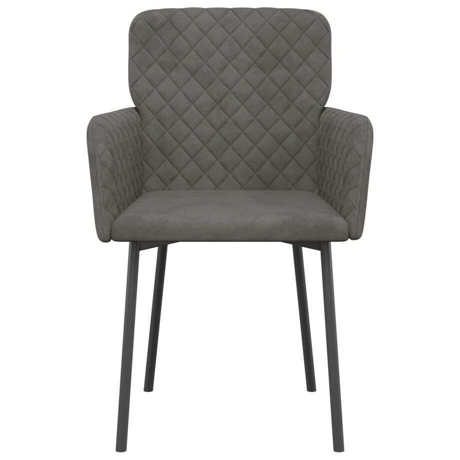 vidaXL krzesła stołowe, 2 szt., ciemnoszare, aksamitne