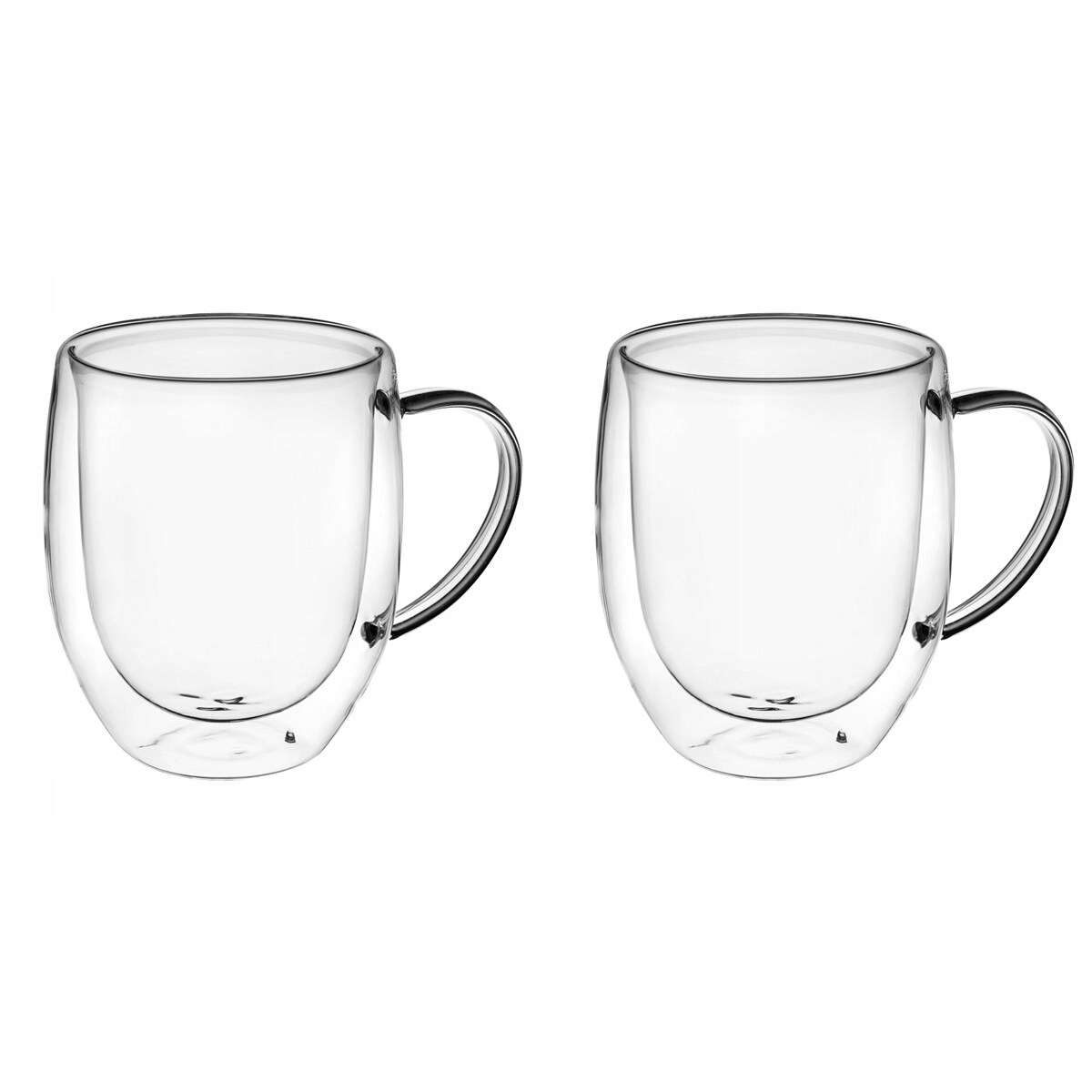 SZKLANKA kubek termiczna 2x 340 ml na kawę herbatę podwójna ścianka szkło