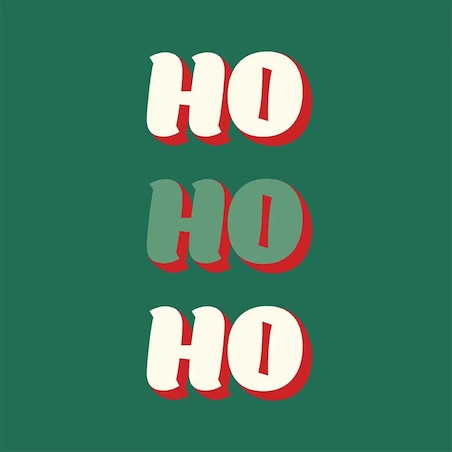 Podkładki świąteczne - HO HO HO - zielone tło