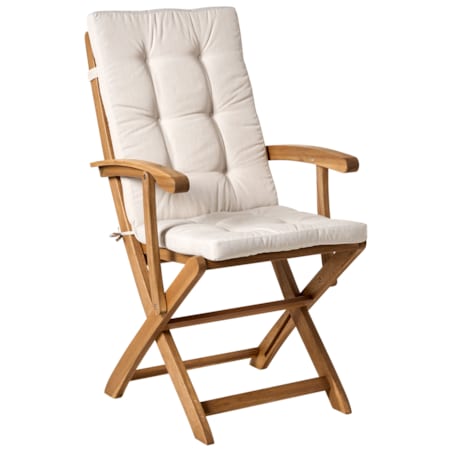 Zestaw 2 krzeseł ogrodowych z poduszkami MAUI PREMIUM Drewno akacjowe Jasnobeżowy