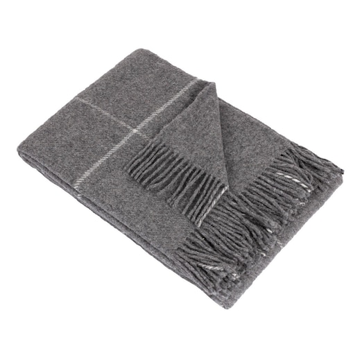 Pled Zelandia 140x200cm check grey, 140 x 200 cm