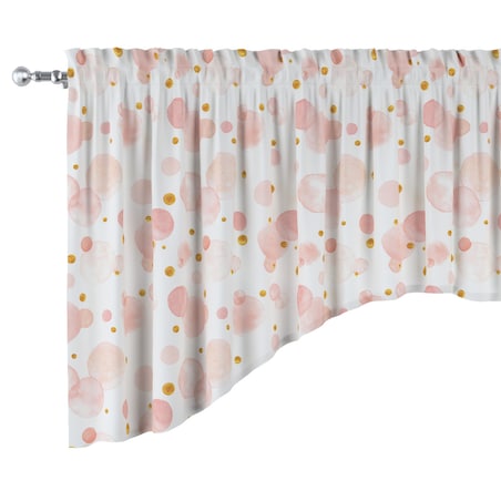 Lambrekin łuk 200x75 ecru-różowy