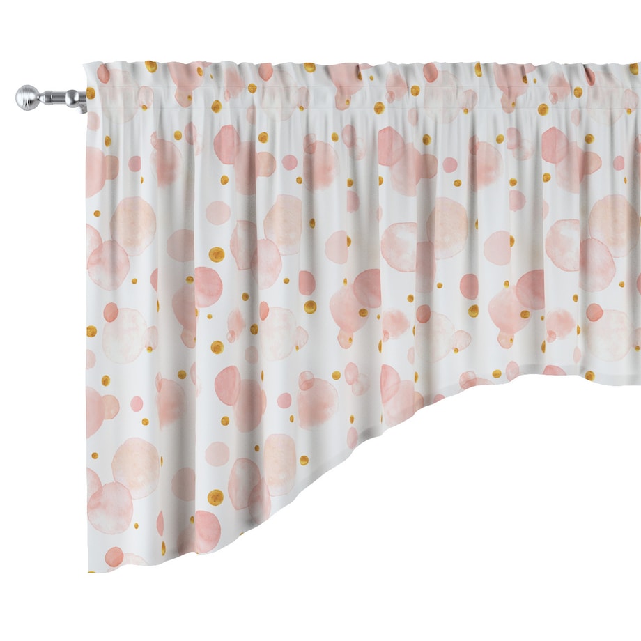 Lambrekin łuk 200x75 ecru-różowy