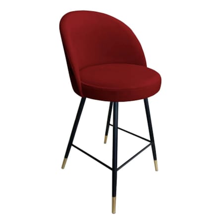 Hoker niski TANEW VELVET GOLD bordowy