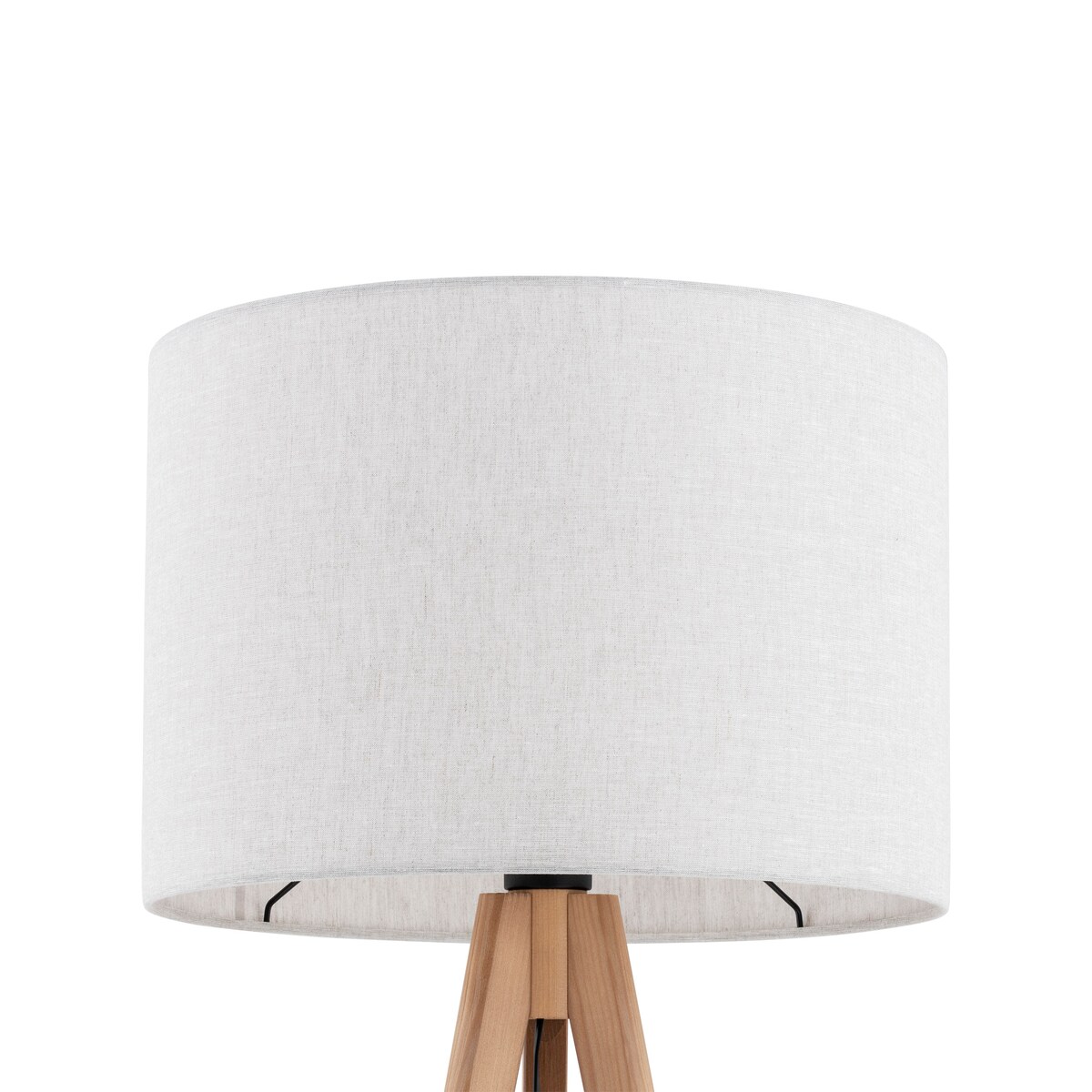 Lampa podłogowa TK Lighting GRAND SOSNA 16007, sosna/len, abażur 50 cm, E27, 145 cm
