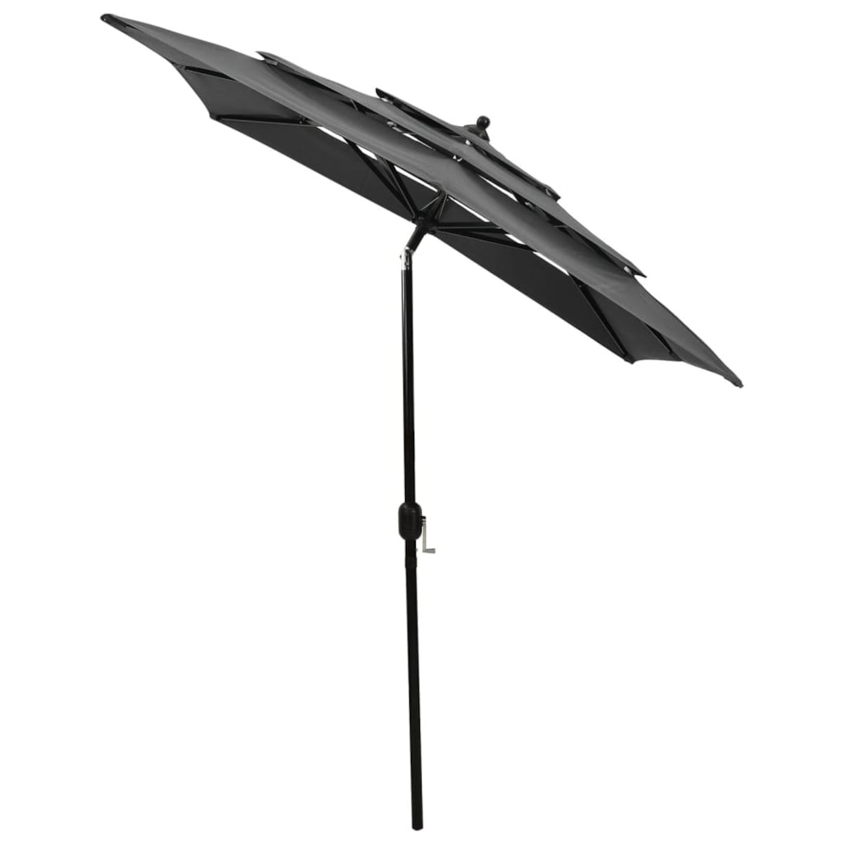 vidaXL 3-poziomowy parasol na aluminiowym słupku, antracytowy, 2x2 m