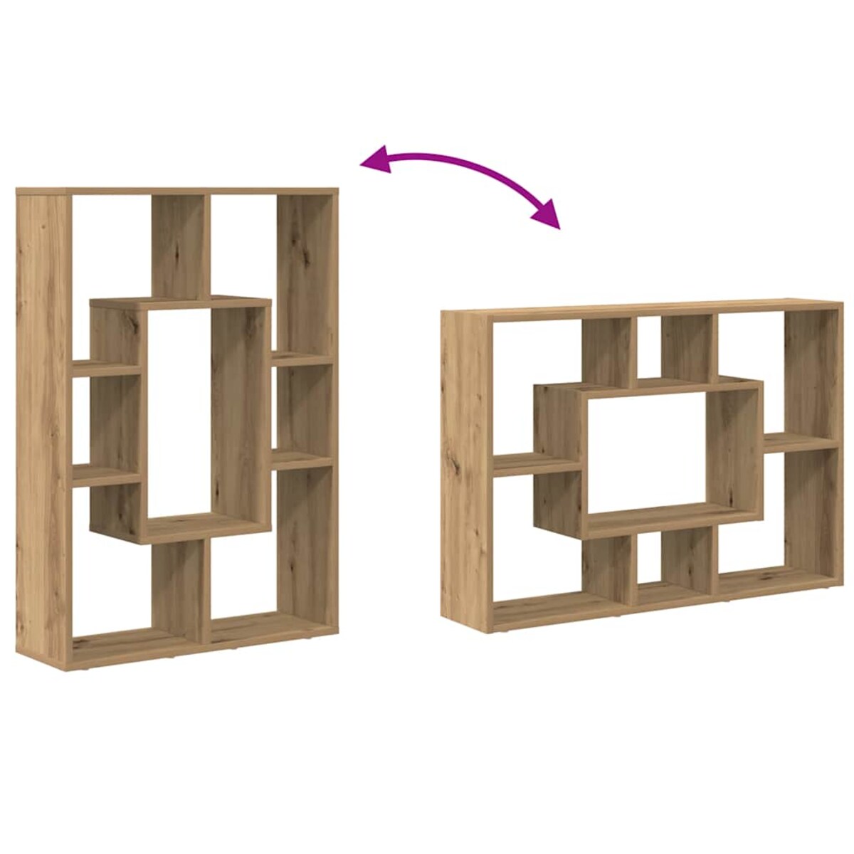 vidaXL Regał na książki, dąb artisian, 63x20x90 cm