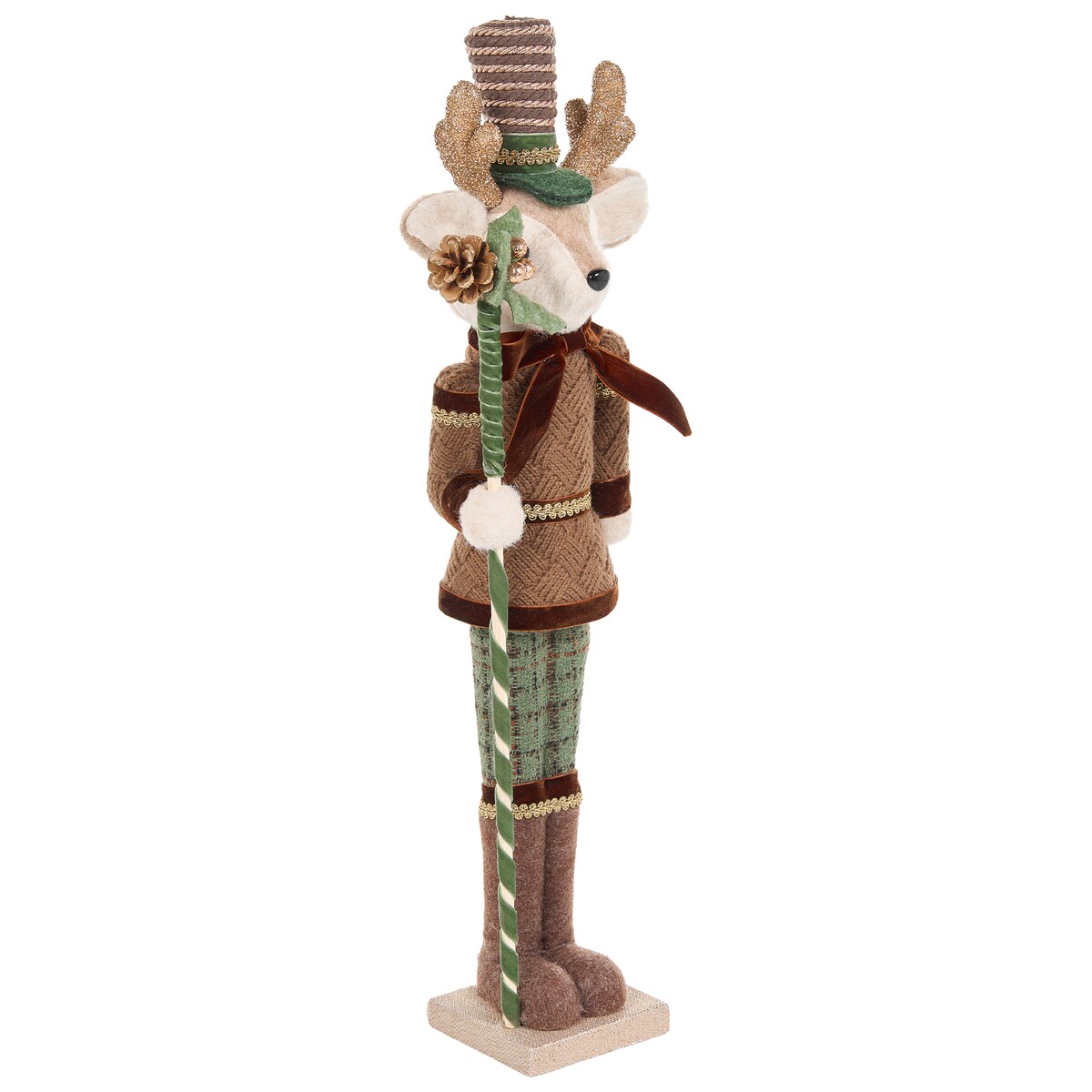 Zestaw 2 figurek dekoracyjnych ALATORNIO 62/63 cm Niedźwiedź Renifer Brązowy