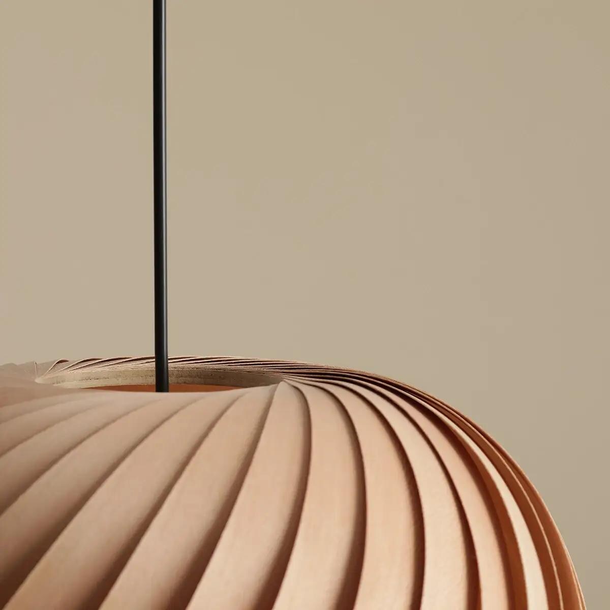 Brązowa lampa wisząca Nature Light 1110G_S Aldex do sypialni drewno