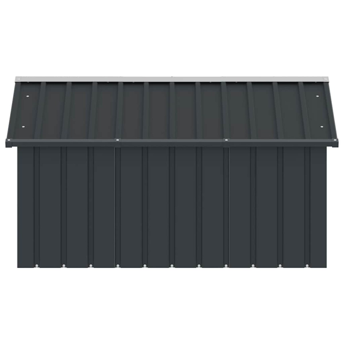 vidaXL Buda dla psa, antracytowa, 116,5x153x81,5 cm, stal