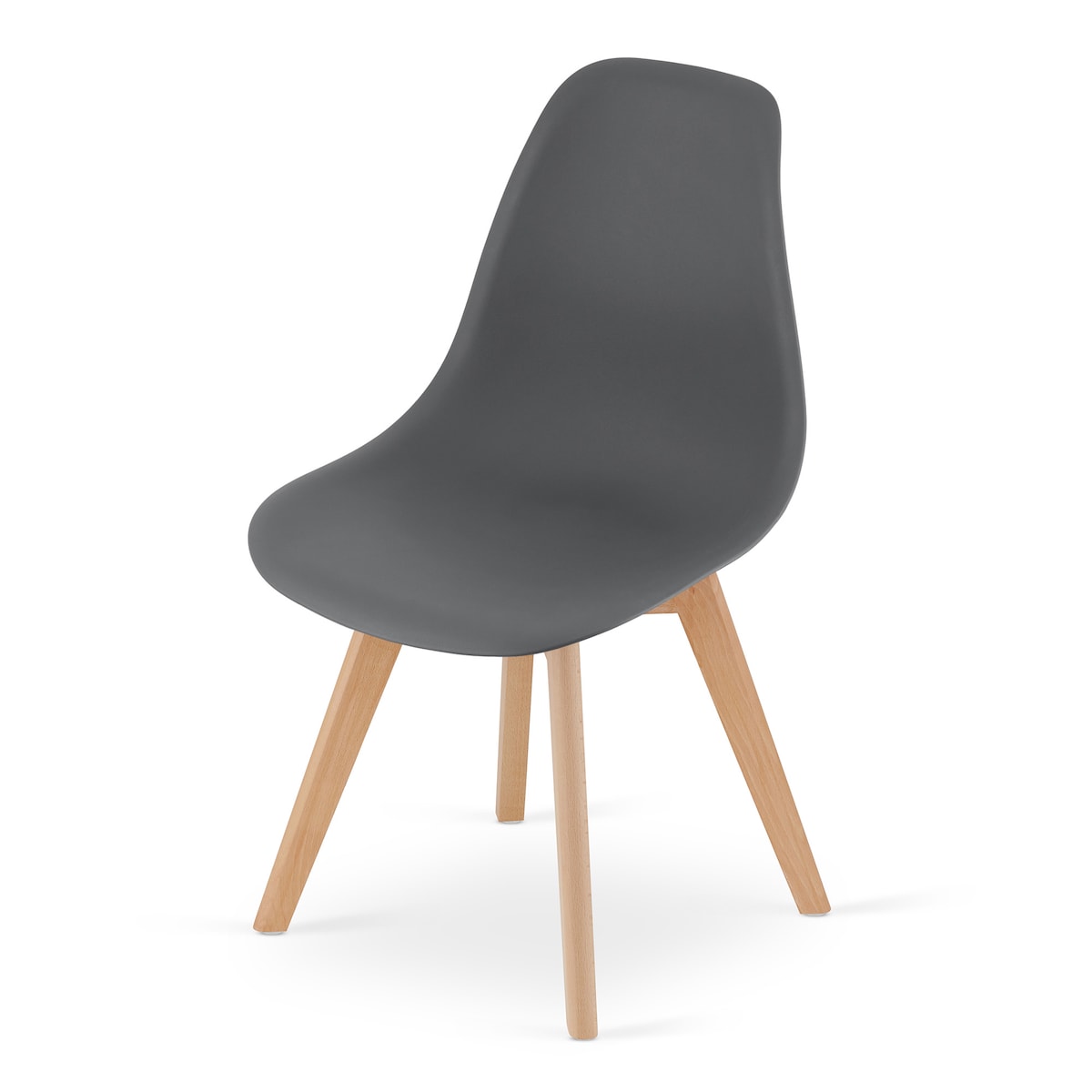 Krzesło Kito nowoczesny design Ciemnoszare / Nogi Naturalne X3