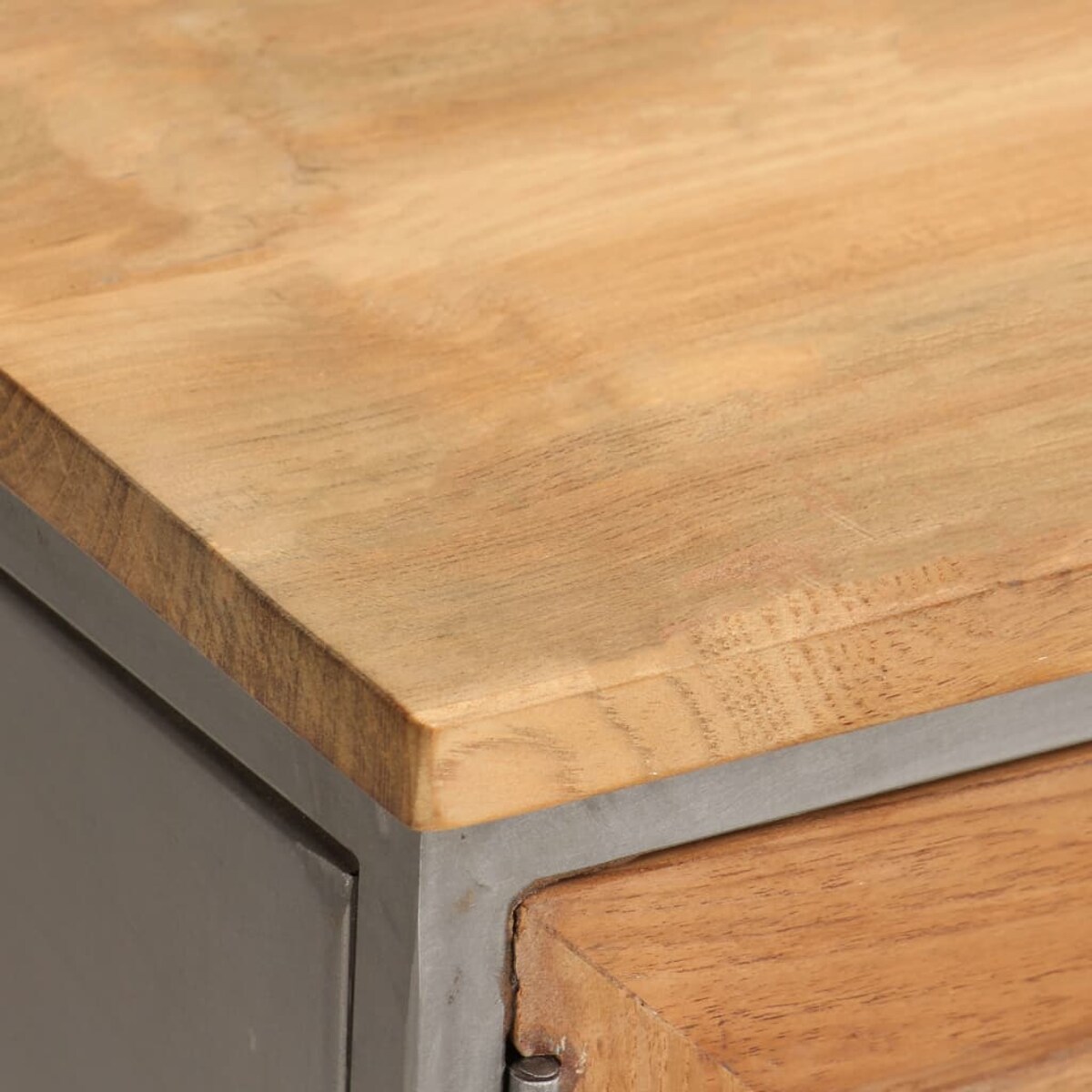 vidaXL Szafka TV, drewno tekowe z recyklingu i stal, 120 x 30 x 40 cm