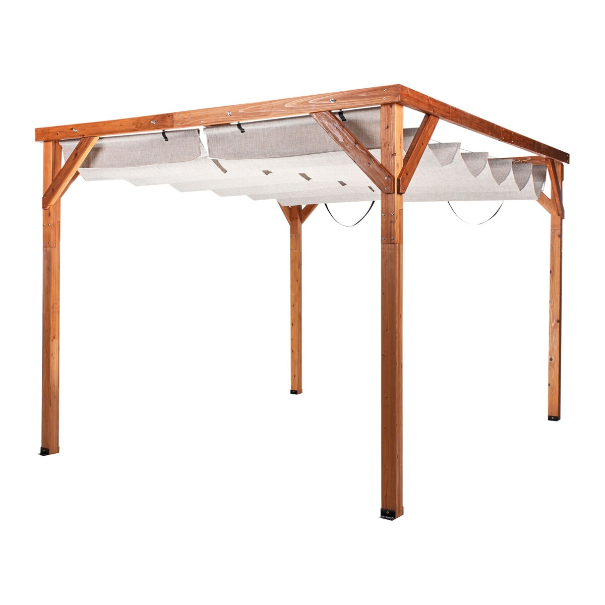 Pawilon ogrodowy drewniany 320 x 380 beżowy VILLAROSA