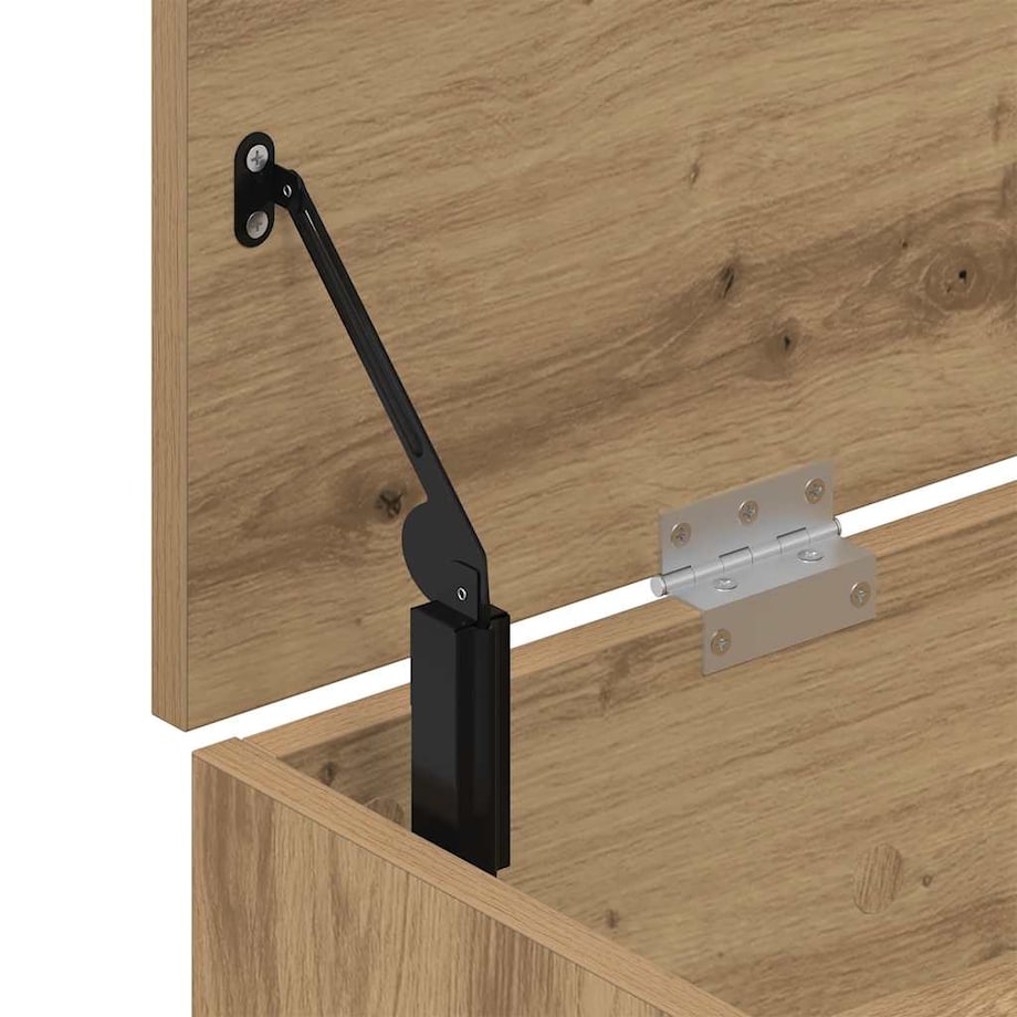 vidaXL Ławka ze schowkiem na buty, dąb artisan, 102x30,5x45 cm