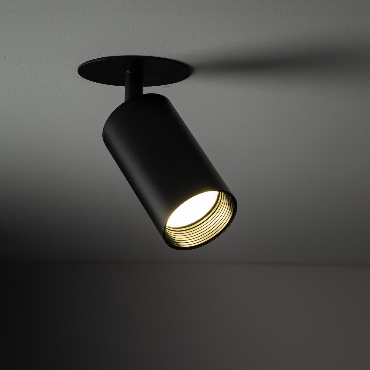 Lampa reflektor spot podtynkowy TK Lighting AMIS BLACK 10806 GU10 czarno-złota regulowana wpuszczana sufitowa