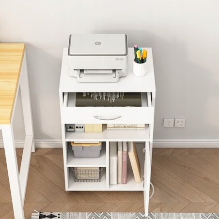 Wielofunkcyjna szafka stojąca stolik drukarkę regał półka nowoczesna 50 cm