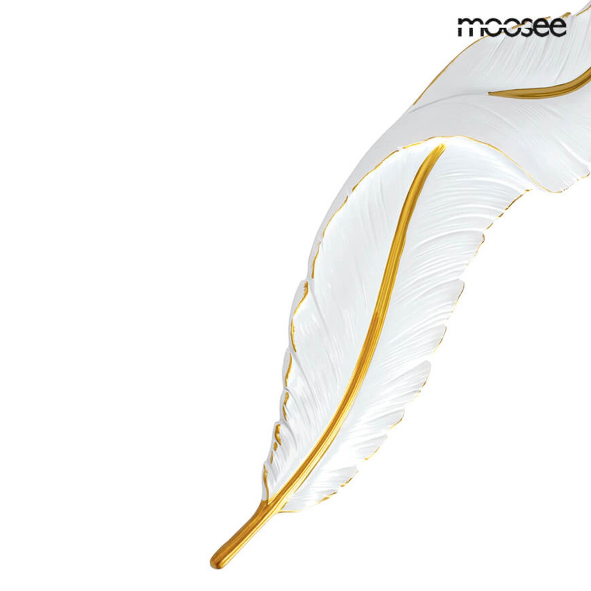 Ścienna lampa ledowa Ikar MSE010100387 Moosee 15W 3000K pióro białe złote