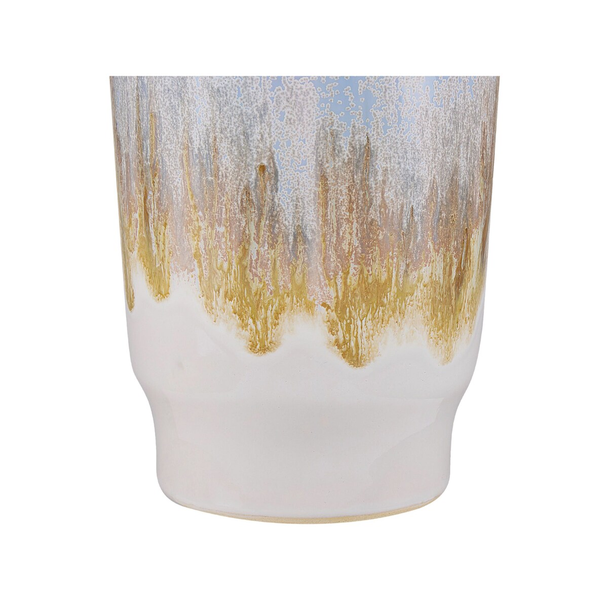 Wazon na kwiaty ceramiczny niebieski GERRHA