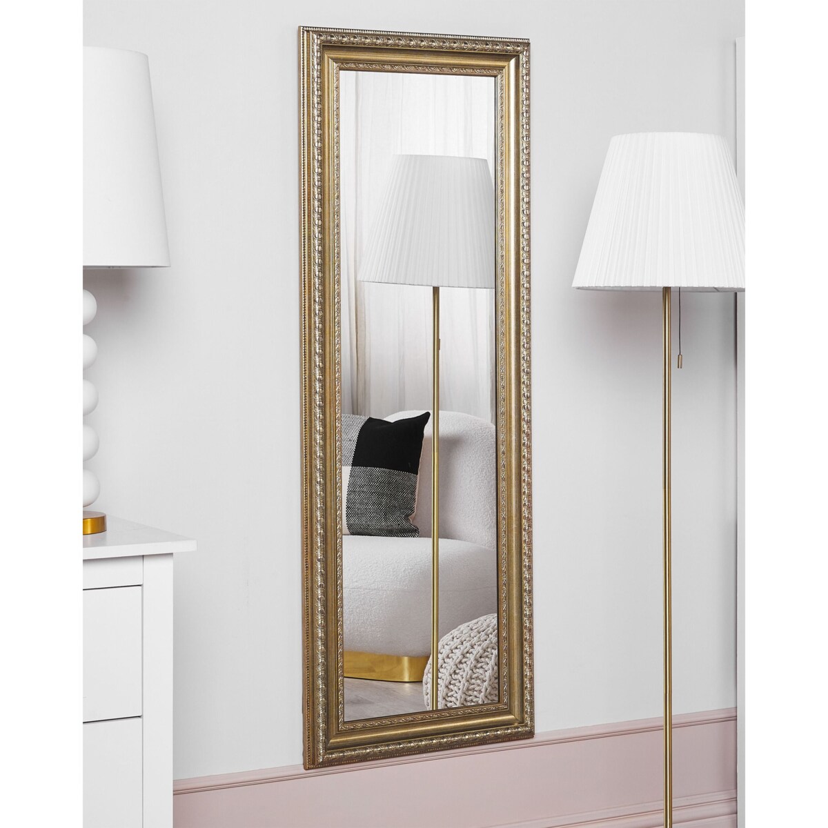 Lustro ścienne AURILLAC 51 cm 141 cm Złoty