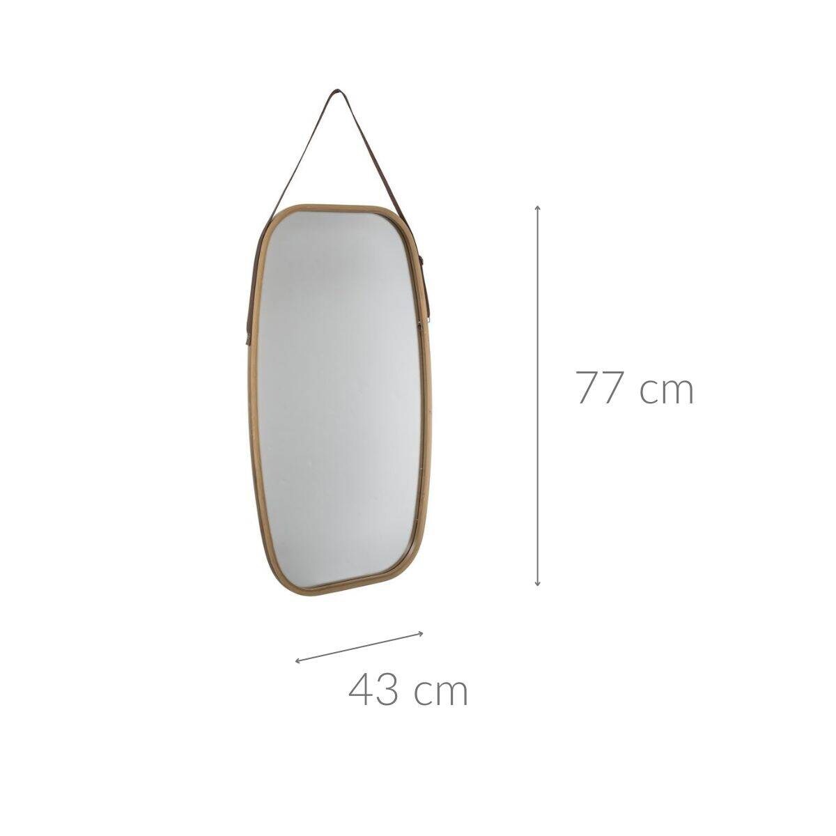 Lustro prostokątne wiszące, 77 x 43 cm, drewniana oprawa