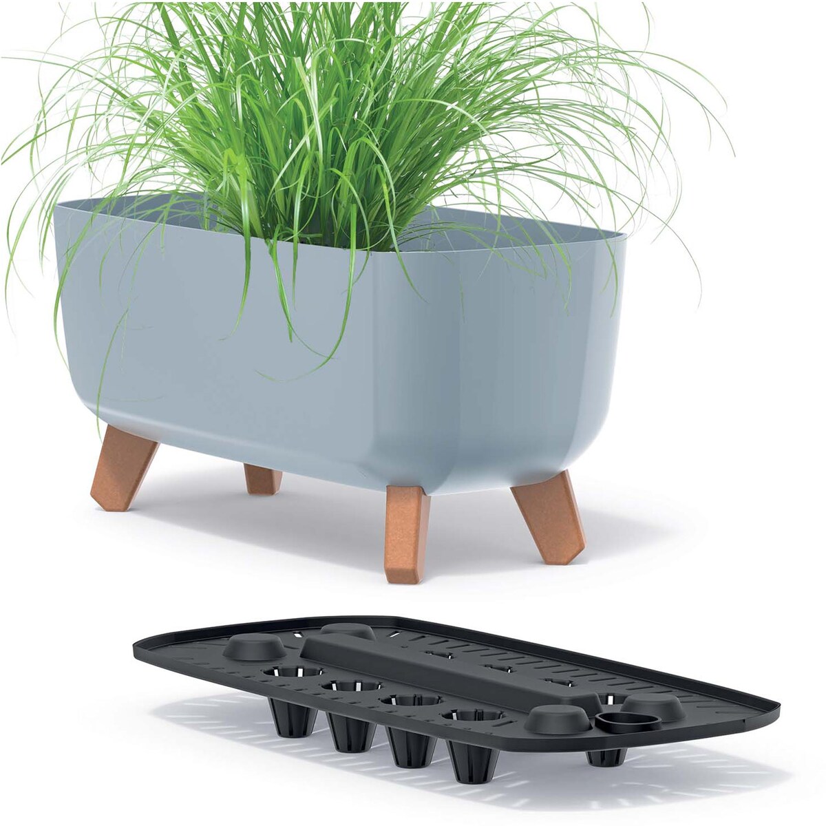 Donica Na Cmentarz Skrzynka Korytko Doniczka Na Wszystkich Świętych Gracia Case 39 Cm Szara