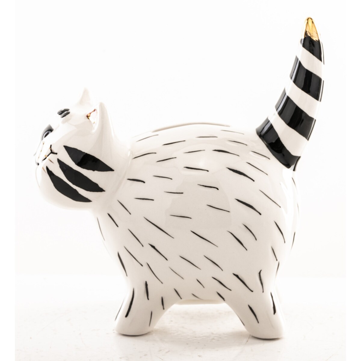 Skarbonka ceramiczna - 14,5x13x7,5 cm kotek GATTINO-2