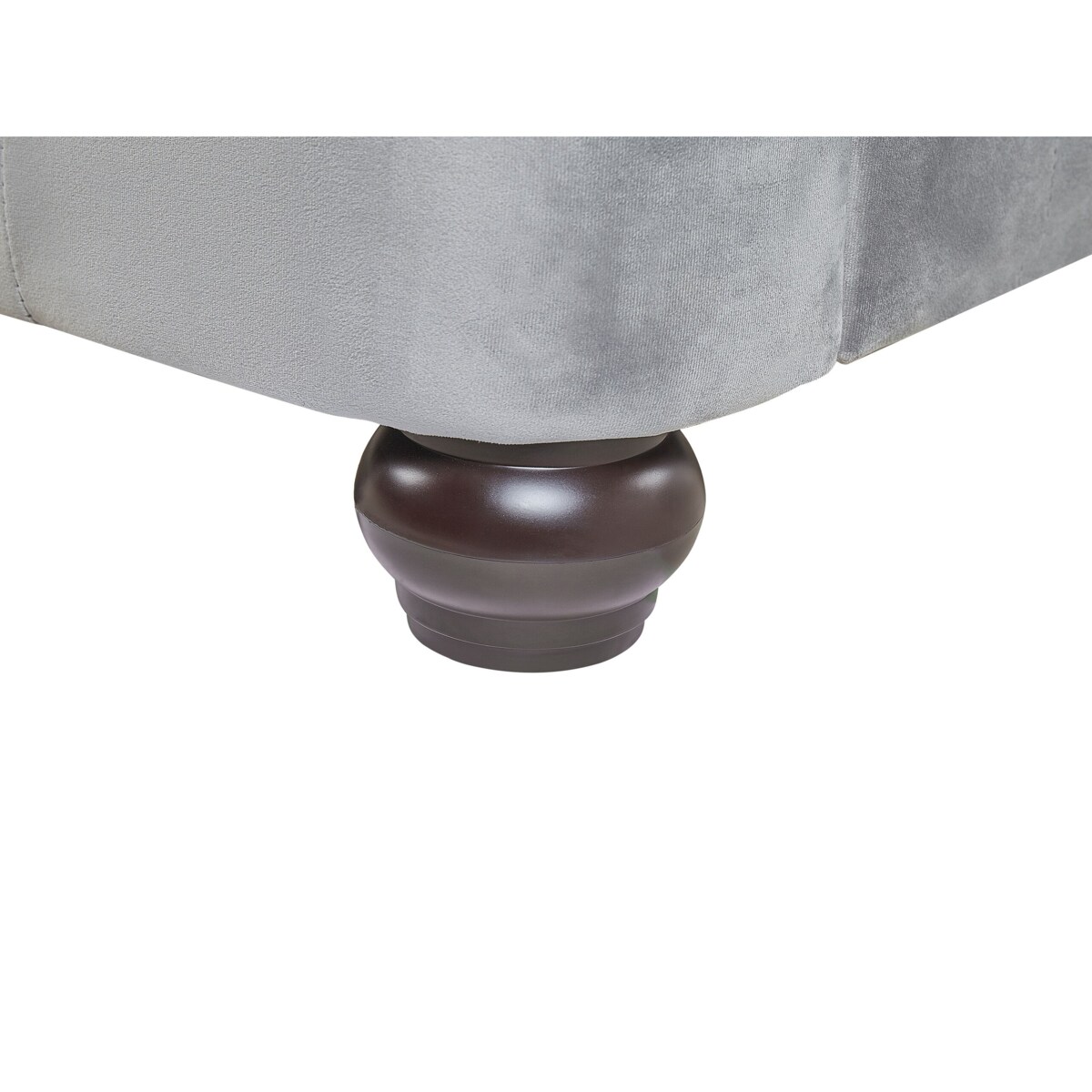 Łóżko wodne welurowe 180 x 200 cm szare CAVAILLON