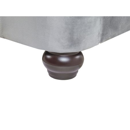 Łóżko wodne welurowe 180 x 200 cm szare CAVAILLON