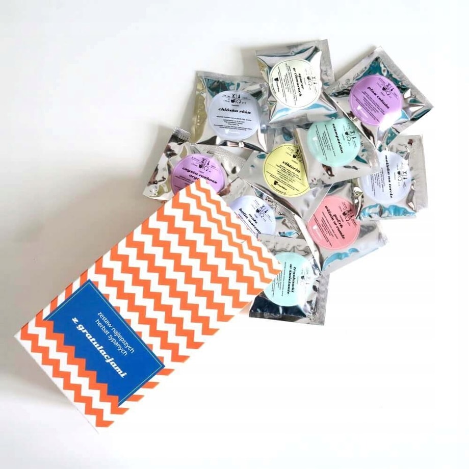 Gratuluję. Zestaw herbat z gratulacjami - prezent upominek na różną okazję