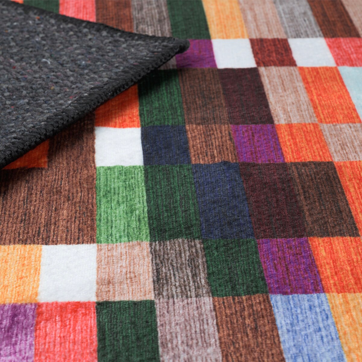 Dywan, chodnik nowoczesny geometryczny Piksel 50x80 cm e-floor wielokolorowy