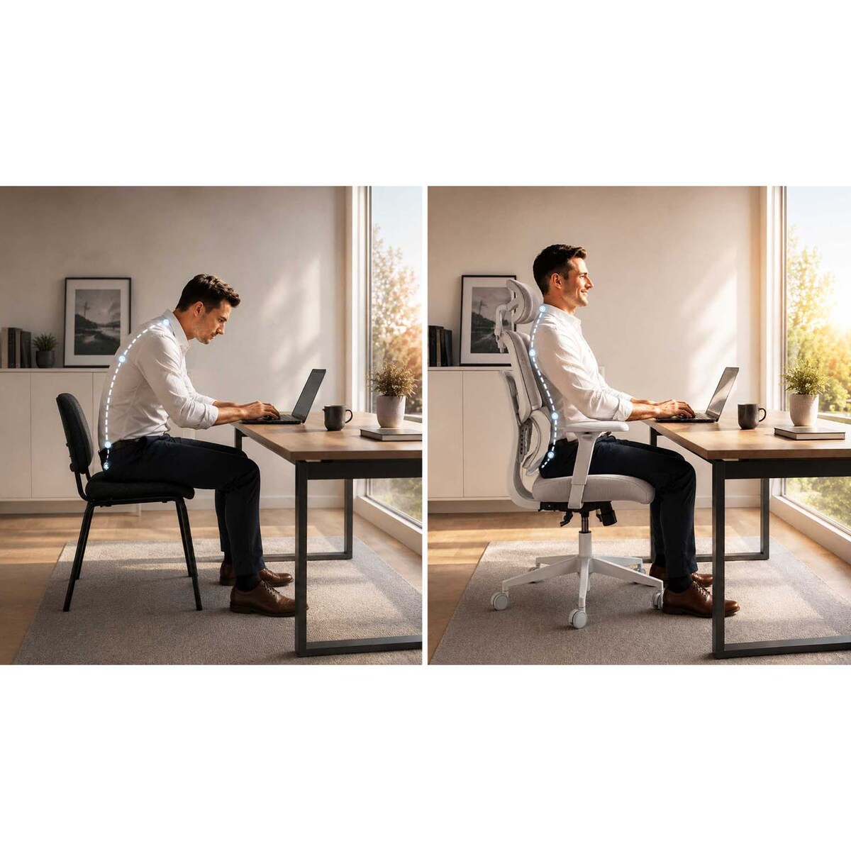 Fotel biurowy obrotowy Sofotel Talin ergonomiczny regulowany z mikrosiatką szary