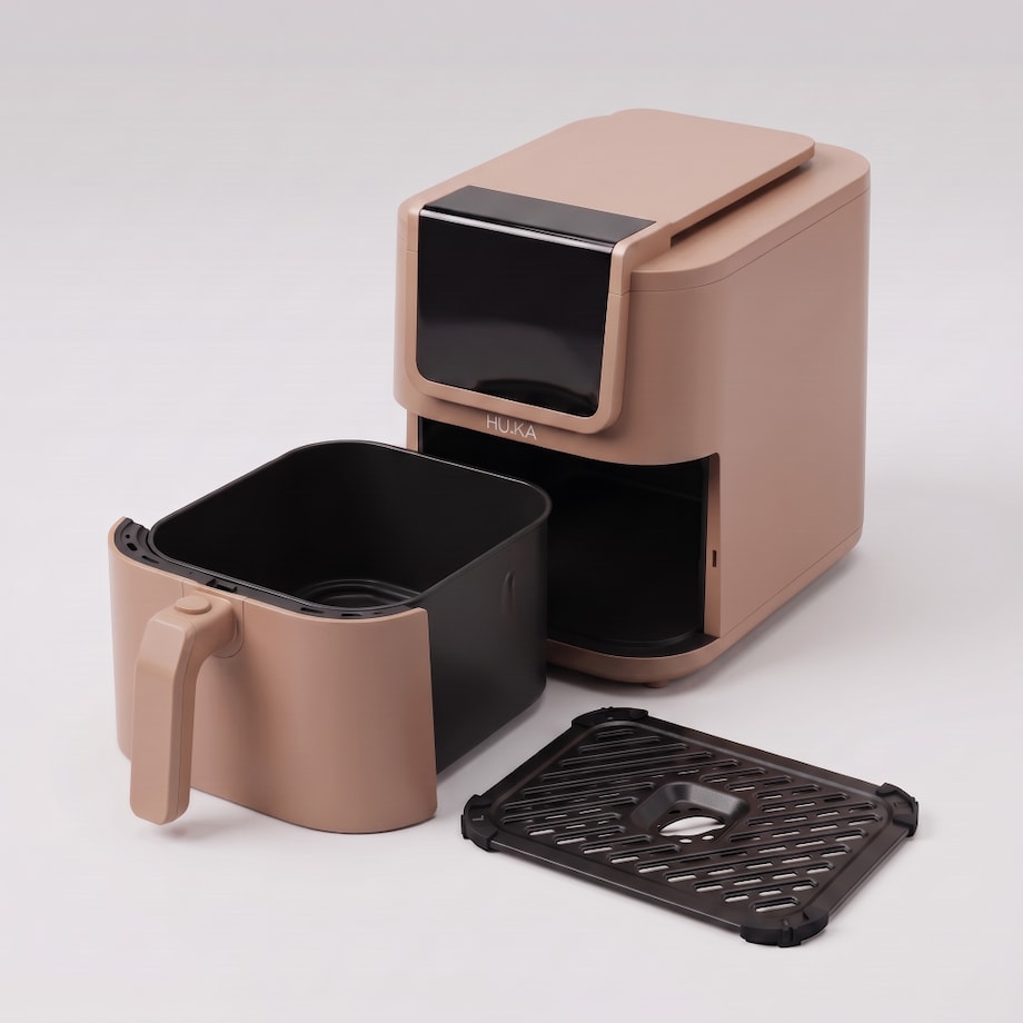 Frytkownica beztłuszczowa Air Fryer 5 L 1500 W HU.KA CrunchUp - Warm Clay