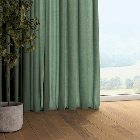 Zasłona na taśmie marszczącej 1 szt. 130x260 zgaszony zielony