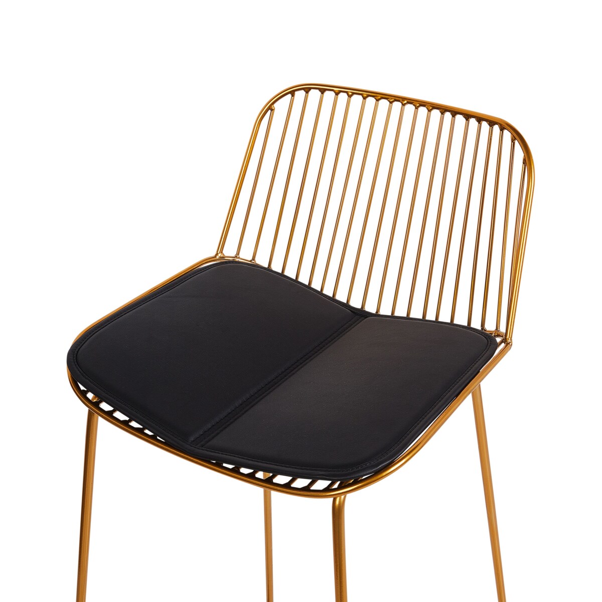 Zestaw 2 krzeseł barowych PENSACOLA Metal Złoty