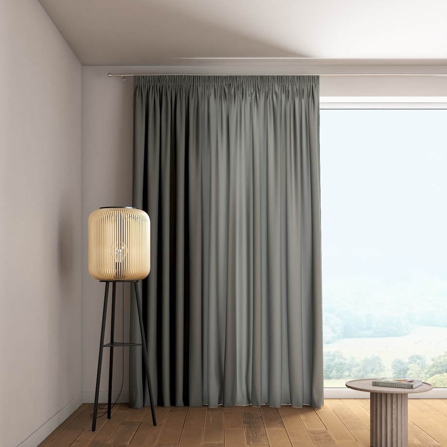 Zasłona na taśmie marszczącej 1 szt. 130x260 szary