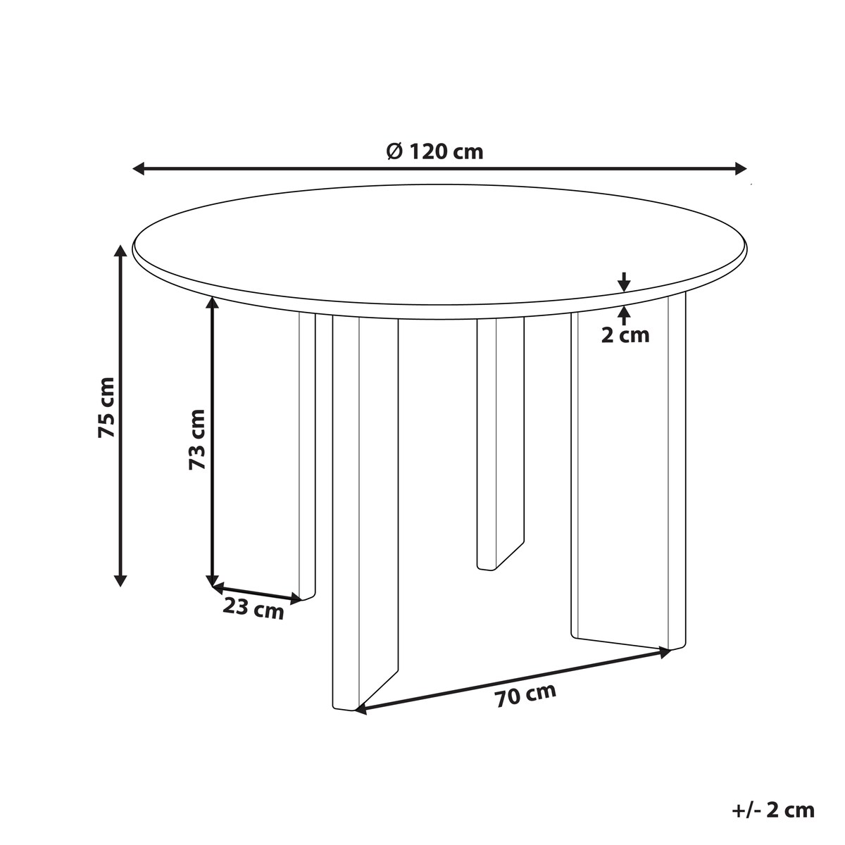 Stół do jadalni COSMO Biały 120 cm 120 cm
