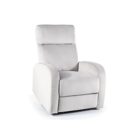 Fotel rozkładany OLIMP VELVET jasnoszary obrotowy