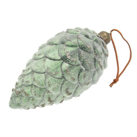 Bombka Frosted Pinecone 18 cm boże narodzenie, święta, świąteczne, zielony, 9x18 cm