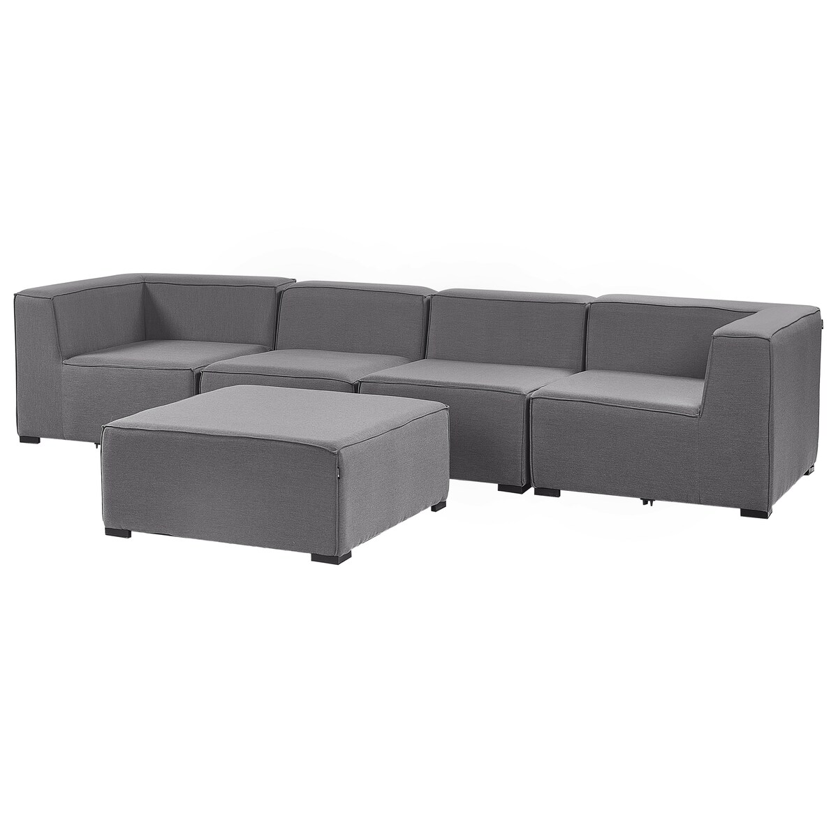 Sofa ogrodowa z otomaną dla 4 osób AREZZO Szary Modułowy
